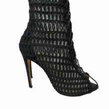 Load image into Gallery viewer, Giambattista Valli Lace Up Knee High Peep Toe Boots size 38