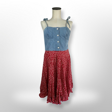 Load image into Gallery viewer, Espirit X Opening Ceremony Denim Floral Dress size M