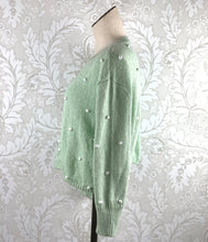Load image into Gallery viewer, 525 America ¾ Sleeve Cropped Pom Pom Sweater size S