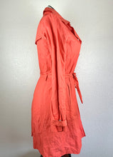 Load image into Gallery viewer, T Tahari Wrinkled Belted Trench Coat size 14