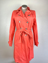 Load image into Gallery viewer, T Tahari Wrinkled Belted Trench Coat size 14