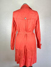 Load image into Gallery viewer, T Tahari Wrinkled Belted Trench Coat size 14