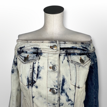 Load image into Gallery viewer, Faith Connexion Bleached Short Sailor Denim Top size L