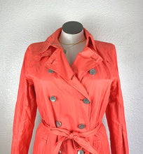 Load image into Gallery viewer, T Tahari Wrinkled Belted Trench Coat size 14