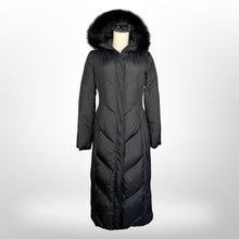 Load image into Gallery viewer, Via Spiga Long Down Coat W/Fox Trim Hood size XS