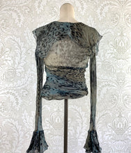 Load image into Gallery viewer, Jean-Louis Scherrer Sheer Ruffled Top size 40/6