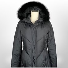 Load image into Gallery viewer, Via Spiga Long Down Coat W/Fox Trim Hood size XS