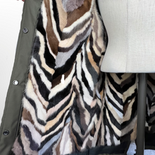 Load image into Gallery viewer, Intuition Mink Fur-Lined Reversible Parka size 34/4