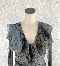 Load image into Gallery viewer, Jean-Louis Scherrer Sheer Ruffled Top size 40/6
