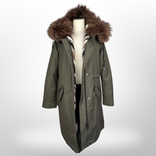 Load image into Gallery viewer, Intuition Mink Fur-Lined Reversible Parka size 34/4