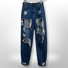 Load image into Gallery viewer, Missguided Distressed Mom Jeans size 0P