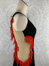 Load image into Gallery viewer, Cedric Charlier Sleeveless Fringe Dress size 8