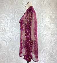 Load image into Gallery viewer, Equipment Sheer Silk Animal Print Blouse size S