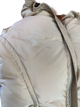 Load image into Gallery viewer, Ermanno Scervino Pleated Nylon Coat with Real Fur Collar size 38
