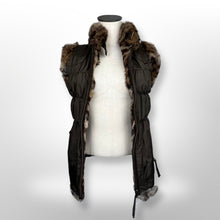 Load image into Gallery viewer, Jocelyn Reversible Rabbit Fur Vest size XS
