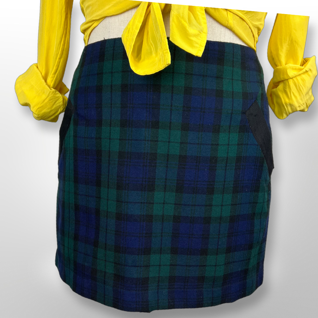 Top Shop Plaid Mini Skirt size 2