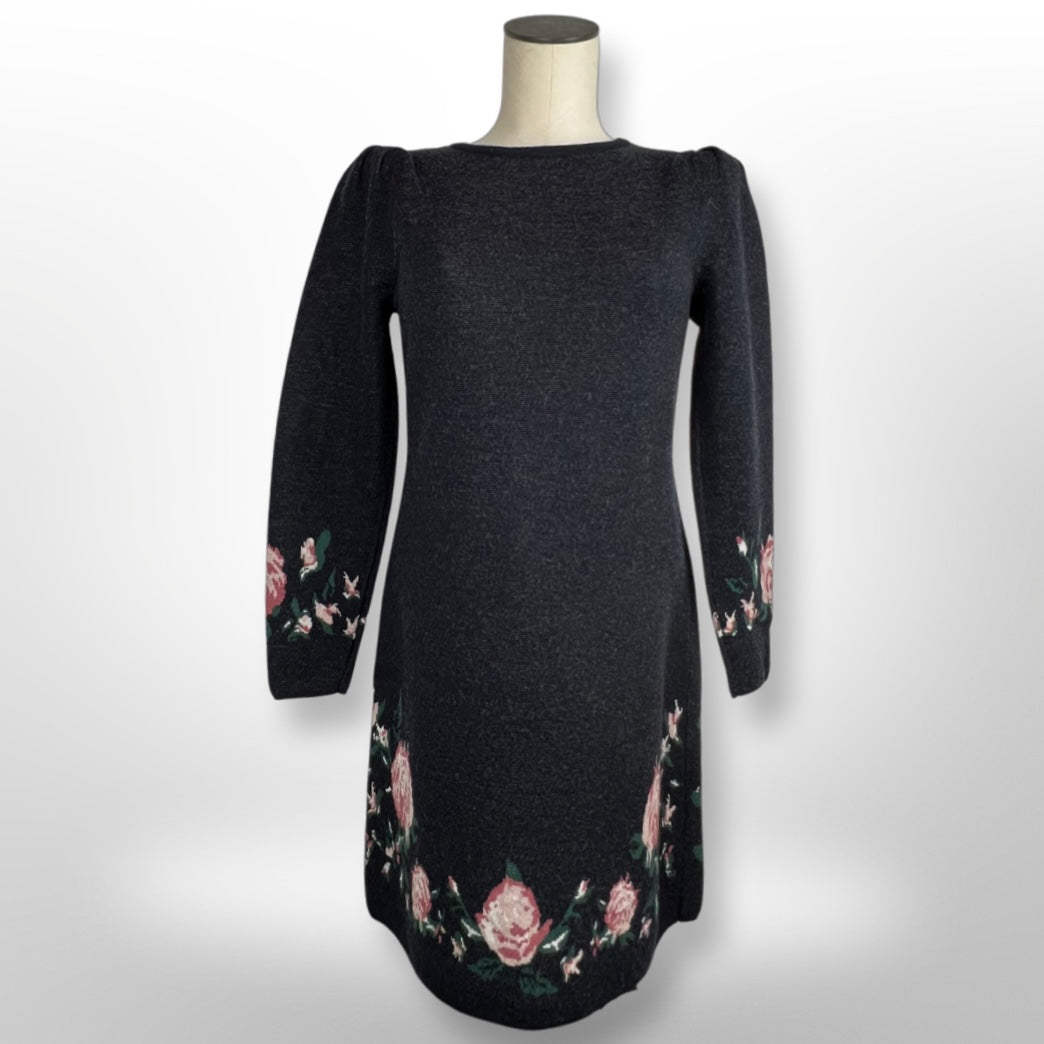 Club Monaco Floral Merino Wool Dress size XS