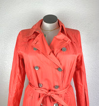 Load image into Gallery viewer, T Tahari Wrinkled Belted Trench Coat size 14
