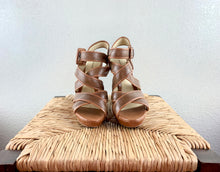 Load image into Gallery viewer, Alexandre Birman Leather Wedged Sandals size 7.5
