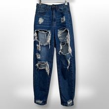 Load image into Gallery viewer, Missguided Distressed Mom Jeans size 0P
