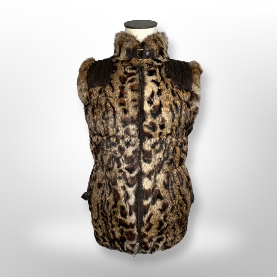 Jocelyn Reversible Rabbit Fur Vest size XS